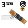 INFERNO MUSIC 5AN NYLON AMERICAN HICKORY 3 PACK GEN2 DRUMSTICKS