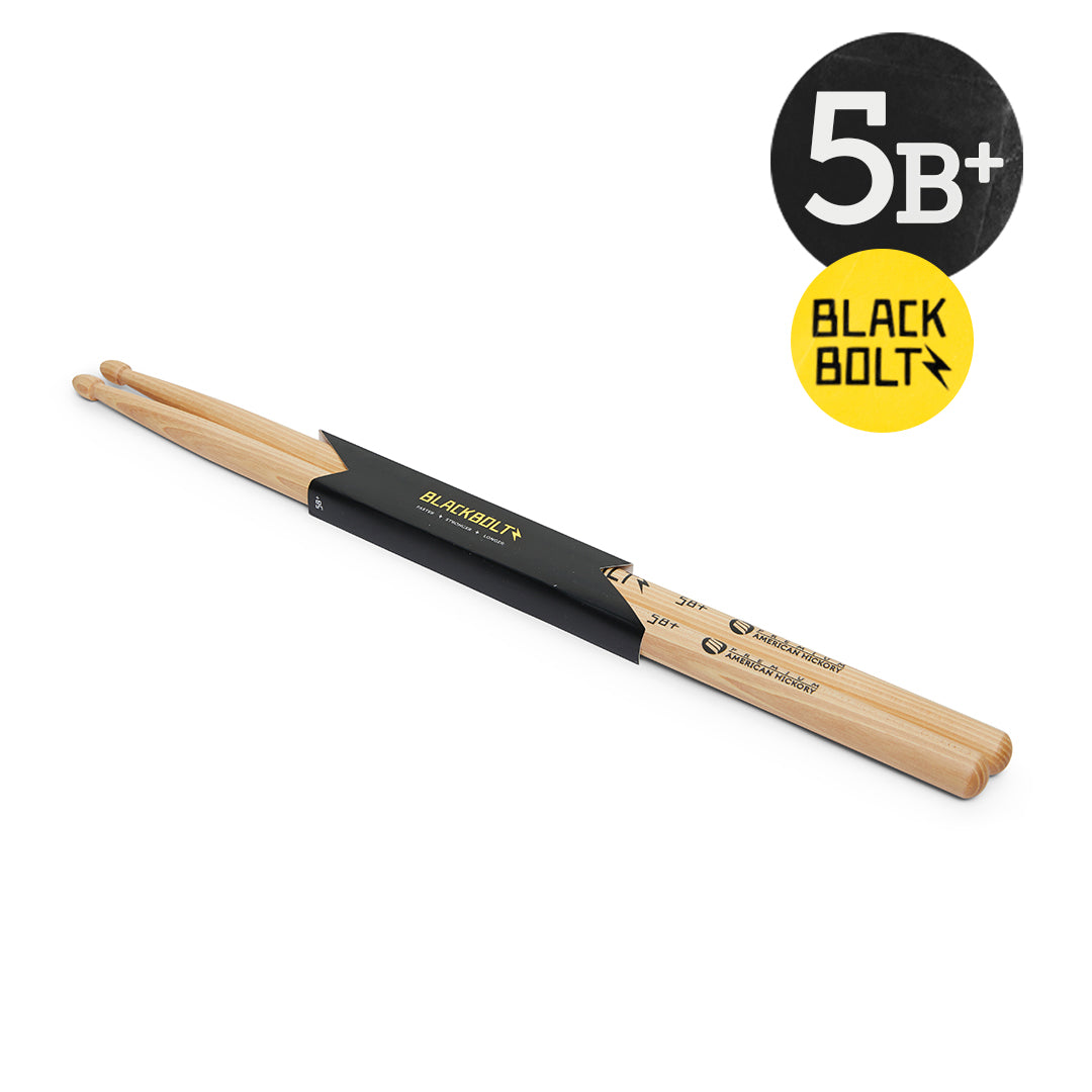 INFERNO MUSIC DRUMSTICKS 5B+ BLACK BOLTZ EXTRA LENGTH DRUMSTICKS