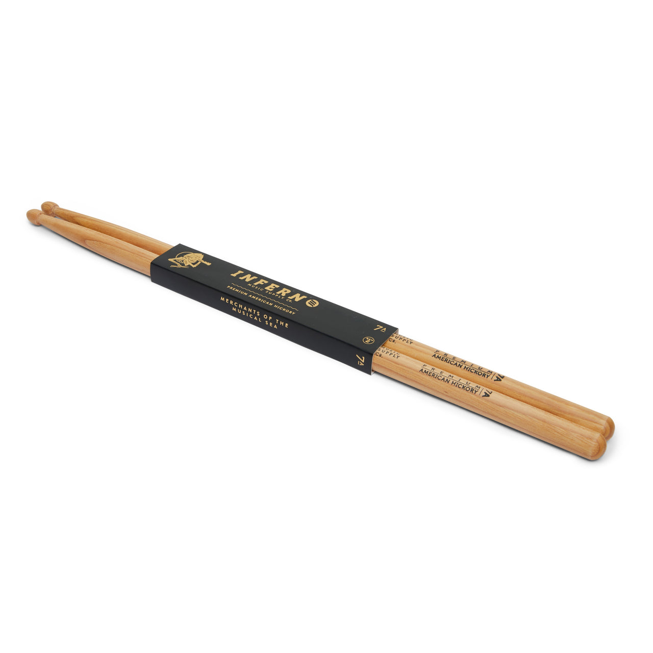 INFERNO MUSIC DRUMSTICKS 7A A GRADE AMERICAN HICKORY GEN2 DRUMSTICKS