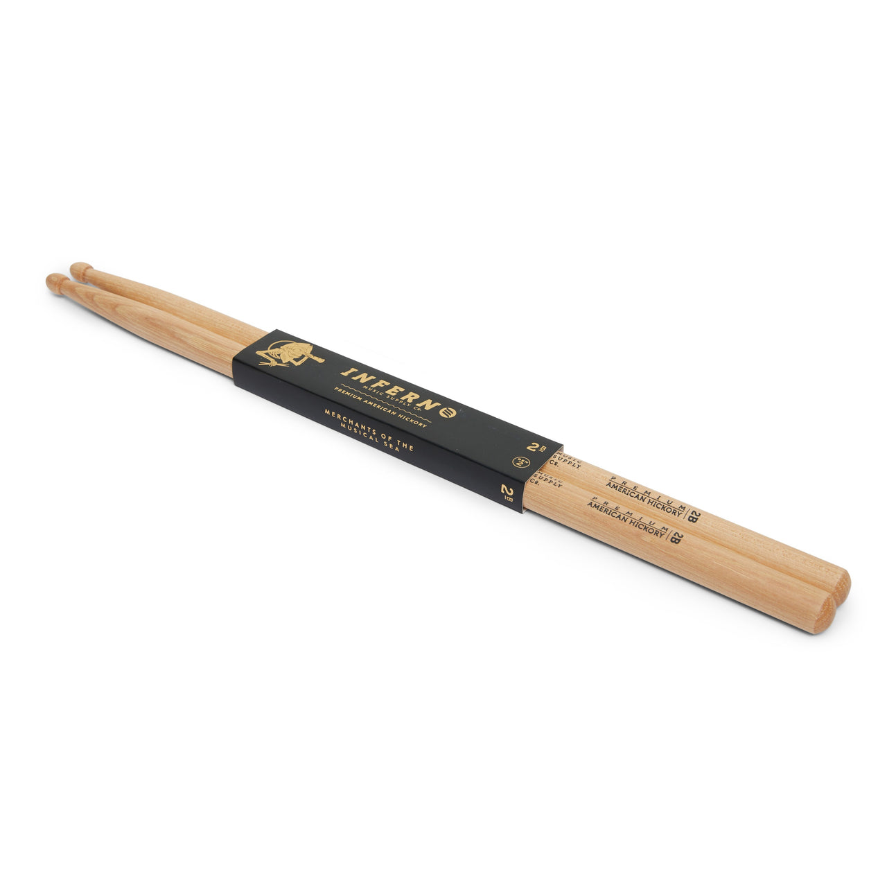 INFERNO MUSIC DRUMSTICKS 2B A GRADE AMERICAN HICKORY GEN2 DRUMSTICKS